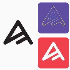 Initial A Logo, A Logo, A Monogram,  Letter A Logo, Creative Icon, Modern, Vector