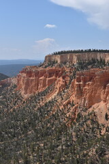 The amazing red hoodos and orange rock formations of Bryce Canyon National Park in Utah