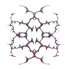 3d Chrome Bat Cybersigil y2k