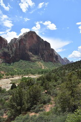 The dramatic landscapes and natural valleys of Zion National Park in Utah
