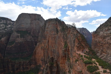 The dramatic landscapes and natural valleys of Zion National Park in Utah