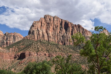 Hiking in the stunning scenery and valleys of Zion National Park, Utah
