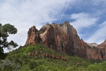 Hiking in the stunning scenery and valleys of Zion National Park, Utah