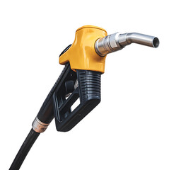 Fuel Pump Nozzle at Gas Station for Vehicle Fueling