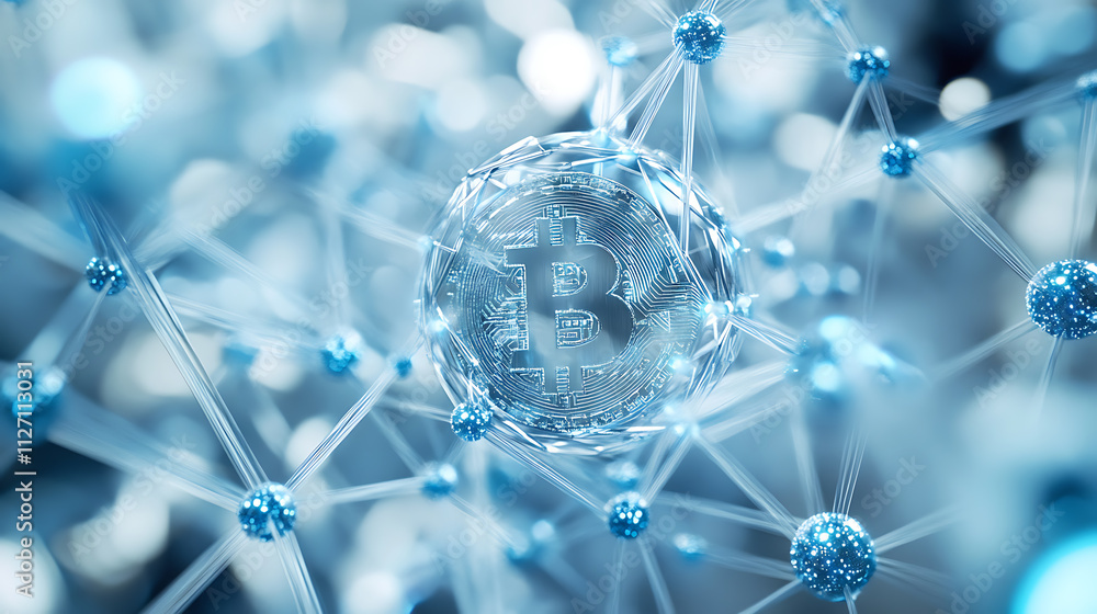 Poster exploring the digital finance trend decentralized blockchain wallet innovations in technology-driven