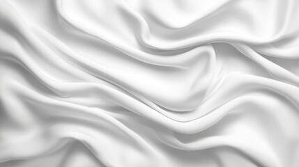 Obraz premium A smooth, flowing white fabric texture creating an elegant and soft appearance.