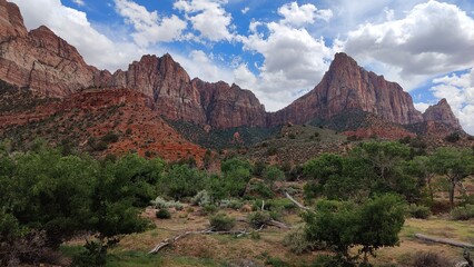The amazing scenery and landscapes of Zion National Park in Utah, USA
