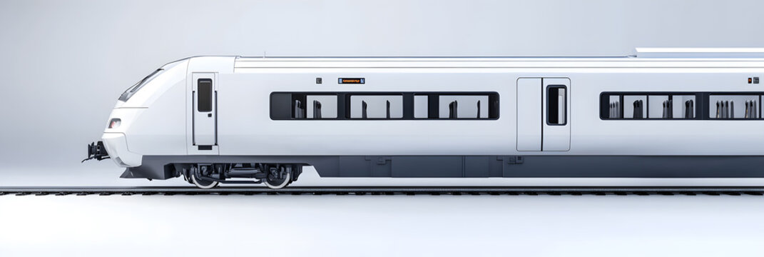 Metro, train intercity express side view flat design illustration isolated on white background