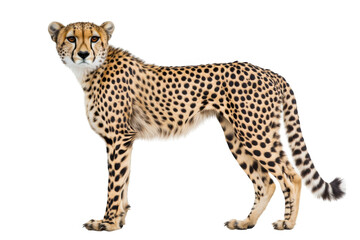 leopard in front of a white background