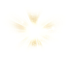 Transparent yellow sunlight special lens flash light effect