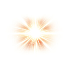 Fototapeta premium Transparent yellow sunlight special lens flash light effect