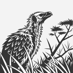 Black and White Vector Illustrations of Wild Animals Nature Inspired Black and White Vector Art