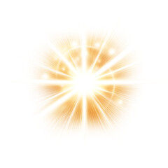 Transparent yellow sunlight special lens flash light effect