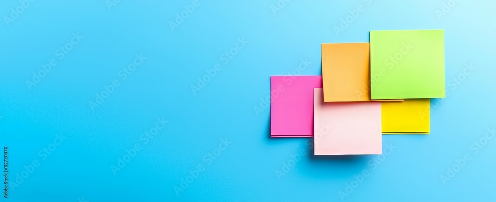 Poster paper notes isolated on a background. modern realistic illustration showing blank notepad pages with