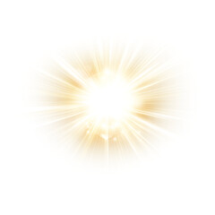 Transparent yellow sunlight special lens flash light effect