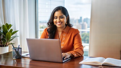 Happy Business Women Meeting Team Discussion Conversation Collaboration Office Desk Female People Employees Colleagues Smile Productivity Project Development