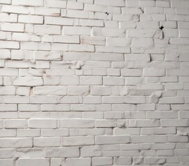 Obraz premium Close-up of a white brick wall with a subtle crack effect , urban landscape, masonry