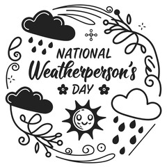 National Weatherperson's Day Vector illustration isolated on white background