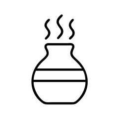 aromatherapy diffuser icon, singles awareness line art, self-love icon - simple black line art icon of aromatherapy diffuser, for singles awareness day celebrations. self-love vector icon.