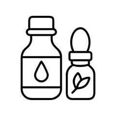 essential oils icon, singles awareness line art, self-love icon - simple black line art icon of essential oils, for singles awareness day celebrations. self-love vector icon.