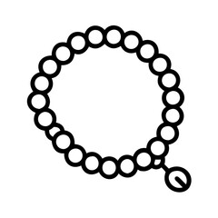 meditation beads icon, singles awareness line art, self-love icon - simple black line art icon of meditation beads, for singles awareness day celebrations. self-love vector icon.