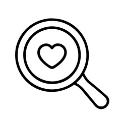 mirror with heart icon, singles awareness line art, self-love icon - simple black line art icon of mirror with heart, for singles awareness day celebrations. self-love vector icon.