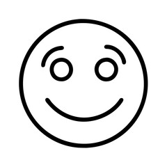 smiling eyes emoji icon, singles awareness line art, self-love icon - simple black line art icon of smiling eyes emoji, for singles awareness day celebrations. self-love vector icon.