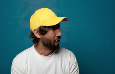 young adult bearded employee man