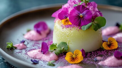 Exquisite Vegan Dishes Adorned with Edible Flowers