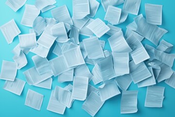 Policy documents floating on blue background for environmental agreements