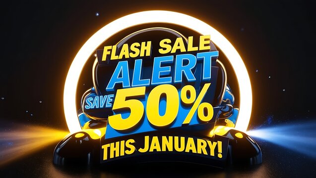 Flash Sale Alert Save Fifty Percent This January