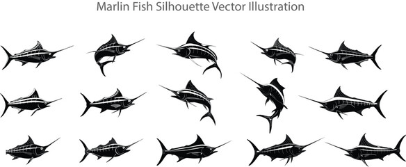 Fish silhouette vector illustration