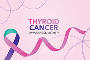 Thyroid awareness month is every year in January. Banner, Holiday, poster, card and background design Template.