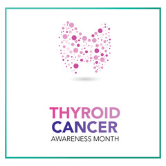 Thyroid awareness month is every year in January. Banner, Holiday, poster, card and background design Template.