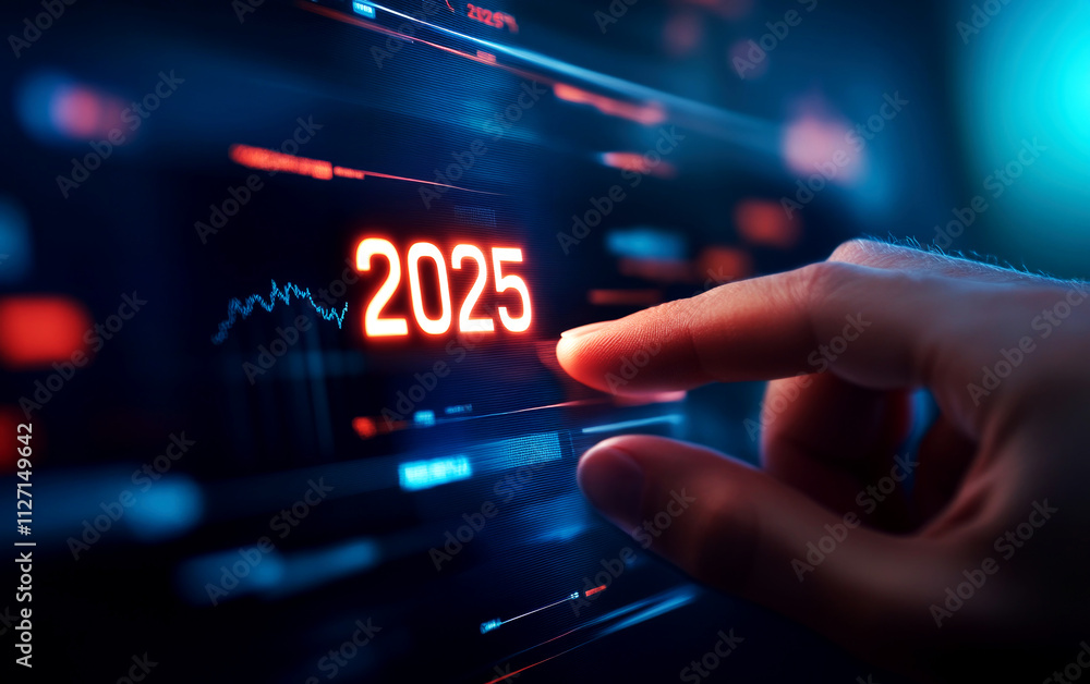 Poster innovative business strategies for 2025 transforming the future of work in a digital environment wit