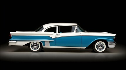 Obraz premium Two-Tone Classic American Car from 1959 with Retro Styling