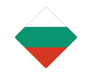 Bulgaria flag square shaped. vector