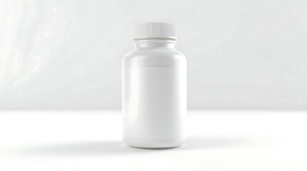 Blank White Pill Bottle Mockup Product Packaging Design for Medicine Supplements