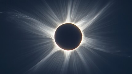 Naklejka premium Awe-Inspiring Solar Eclipse: A Celestial Dance