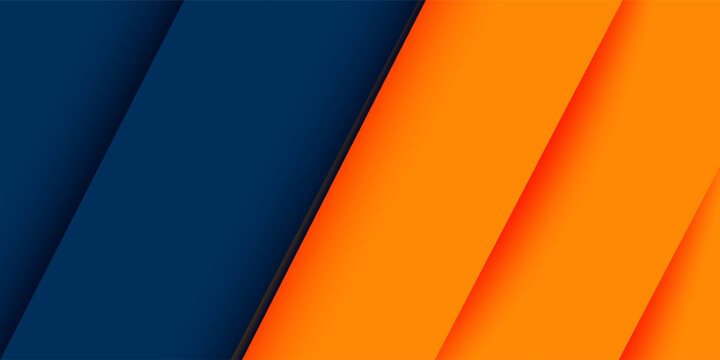 Abstract geometric dark blue and orange square theme overlap background modern