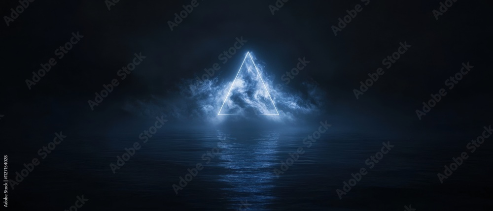 Aufkleber dark and mysterious scene with a triangle in the center.