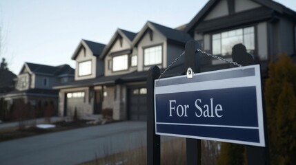 Obraz premium Modern Homes For Sale in a Quiet Suburb