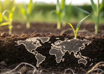 visual variation include a world map