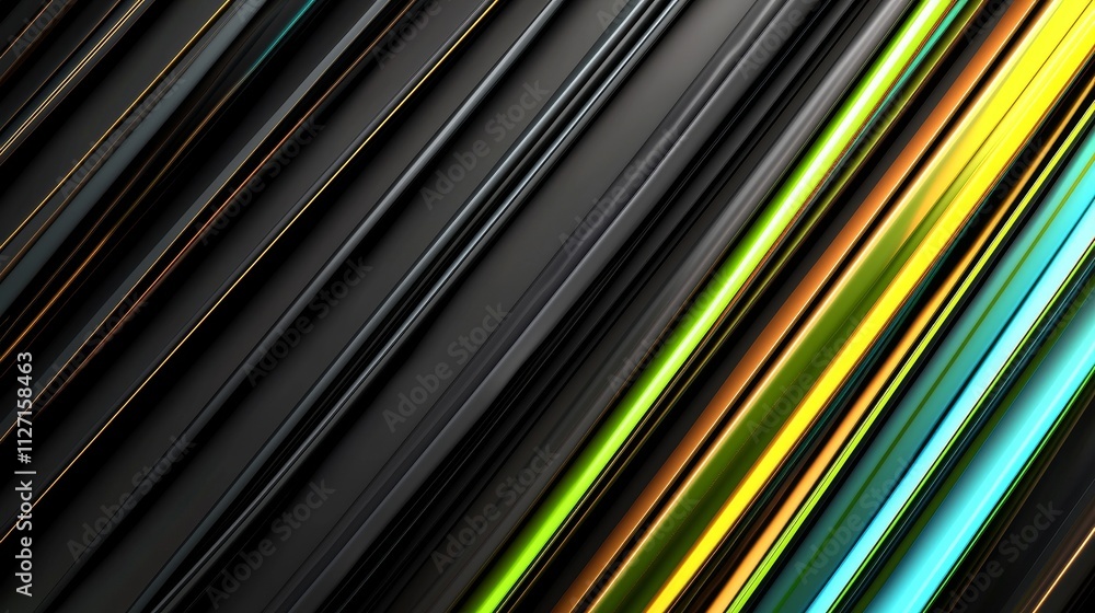 Poster dynamic dark background design with sleek lines and colors