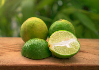 Fresh and healthy lime slices are perfect for making cold drinks during the summer.