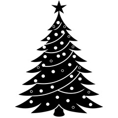  Christmas tree vector element on white background