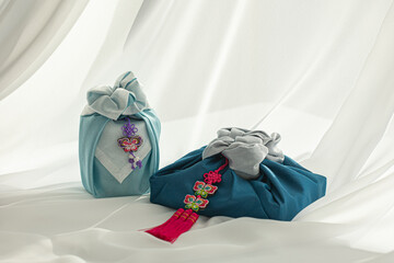 Korean traditional wrapping cloth made of silk(bojagi).