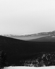snow covered mountains