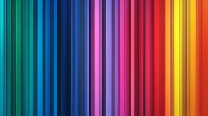 Vertical colorful stripes, rainbow gradient.