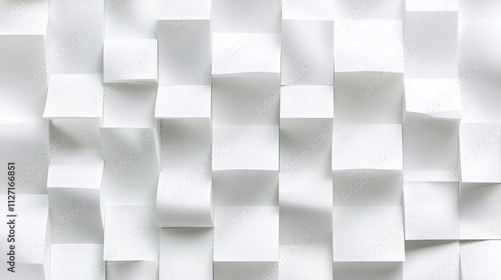 Poster abstract white background with texture pattern, layered geometric triangle shapes, white and grey gl